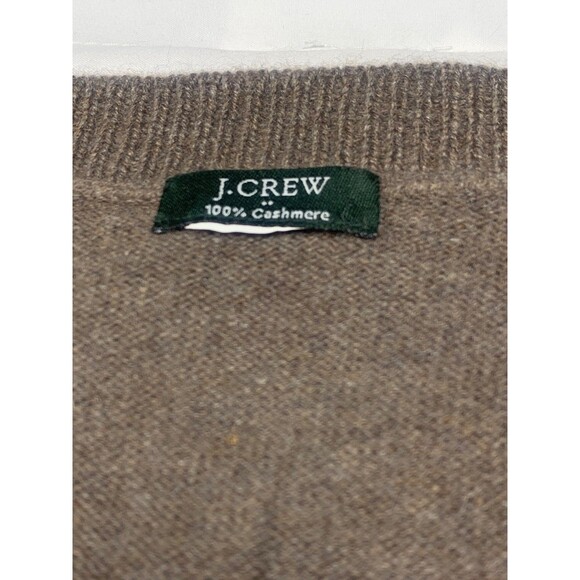 J. Crew Argyle Cardigan Sweater Womens Size L Brown Red 100% Cashmere Y2K - Picture 2 of 7